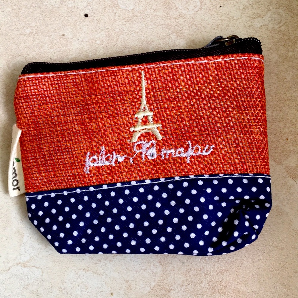 Eiffel Tower fabric coin purse